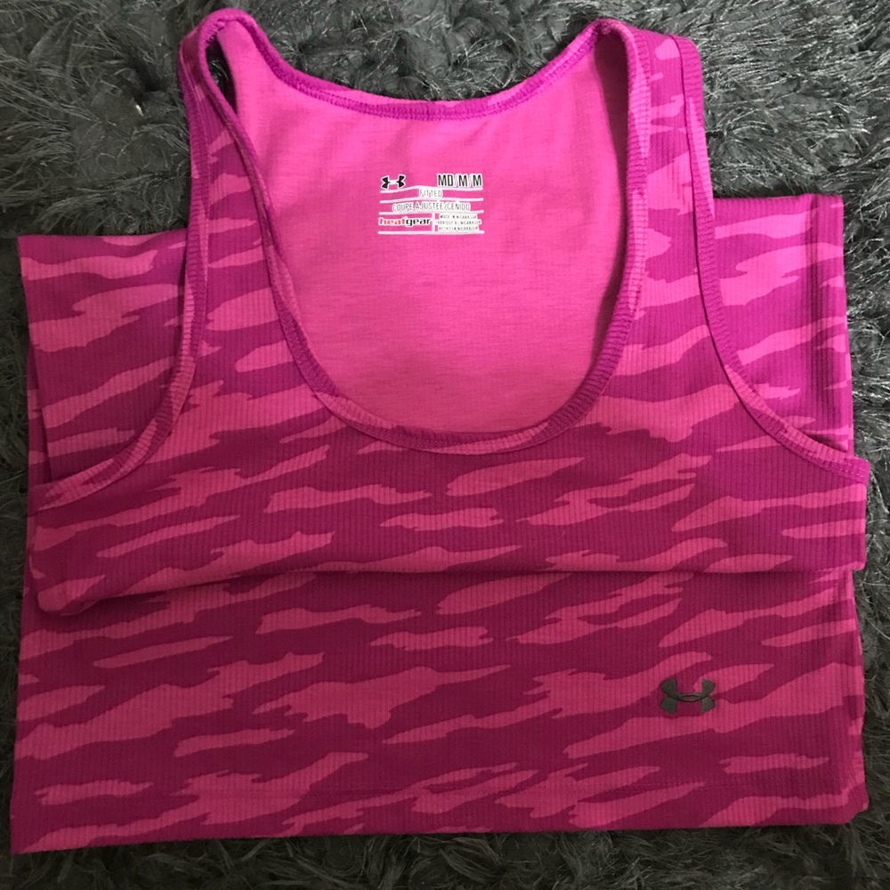 Under armor pink camouflage workout tank